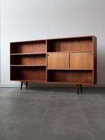 Vintage Deens highboard/boekenkast in teak, Ophalen, 100 tot 150 cm, 200 cm of meer, Vintage retro midcentury Deens design