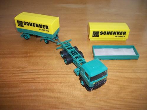 Herpa M.A.N. Schenker Nijmegen., Hobby en Vrije tijd, Modelauto's | 1:87, Zo goed als nieuw, Bus of Vrachtwagen, Herpa, Ophalen of Verzenden
