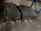 Ongeveer 25 m rubberen tegels mat mattem 1,5 cm dik, Tuin en Terras, Ophalen, Overige materialen, Gebruikt, Vloer delen