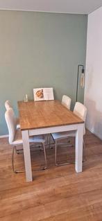 Tafel met 4 stoelen, 30 tot 80 cm, Gebruikt, Radiator, Ophalen of Verzenden