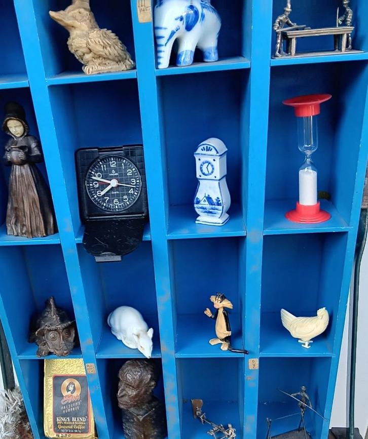 Jaren '50-'60 winkeletalage vitrinekastje mooi geconserveerd, Verzamelen, Retro, Huis en Inrichting, Ophalen of Verzenden