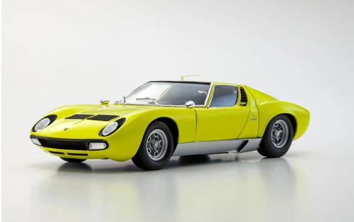 1:18 Lamborghini Miura P400SV Yellow/Silver Kyosho, Hobby en Vrije tijd, Modelauto's | 1:18, Nieuw, Auto, Kyosho, Ophalen