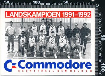 Sticker: Commodore Basketball Den Helder - 1991 1992 beschikbaar voor biedingen