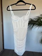 Oh Polly mini jurk mesh bodycon corset, Wit, Ophalen of Verzenden, Zo goed als nieuw, Maat 36 (S)