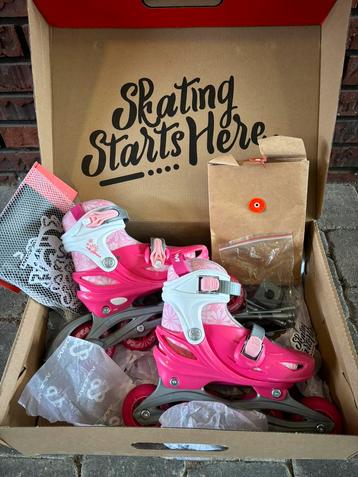 Nijdam 3-in-1 skates Floral Switch roze (mt 29-32)