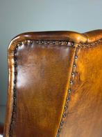 Wingback fauteuil schapenleer klassiek, Ophalen, Zo goed als nieuw, 75 tot 100 cm
