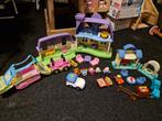 Little People theehuisje, paars huis, vouwwagen en poppetjes, Ophalen of Verzenden, Gebruikt, Speelset, Met geluid