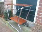 Prachtige vintage THEETAFEL tafel chroom buisframe chrome, Antiek en Kunst, Ophalen of Verzenden