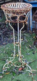 Prachtige smeedijzeren plantenstaander/jardinière (brocante), Ophalen of Verzenden, Gebruikt