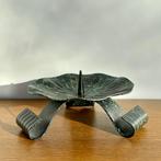 stoere brutalist KANDELAAR West Germany metaal vintage, Huis en Inrichting, Woonaccessoires | Kandelaars en Kaarsen, Gebruikt