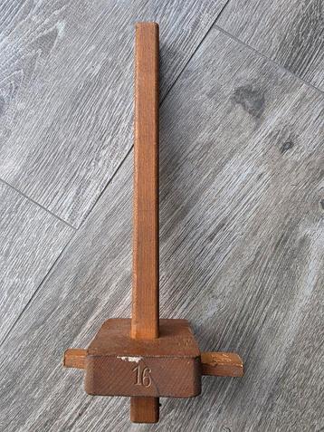 Vintage Houten Krasblok / Aftekenhaak - Ambachtelijk beschikbaar voor biedingen
