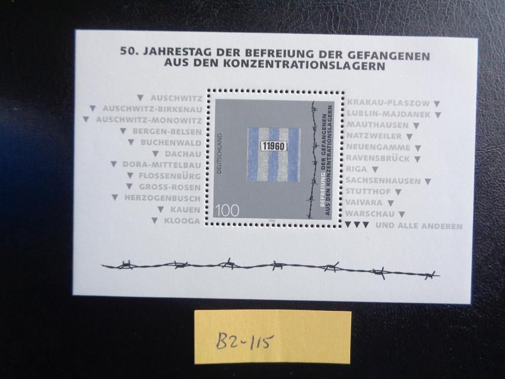 brd - blok bevrijding van gevangenen / postfris 1995(b2-115), Postzegels en Munten, Ophalen of Verzenden, BRD, Postfris