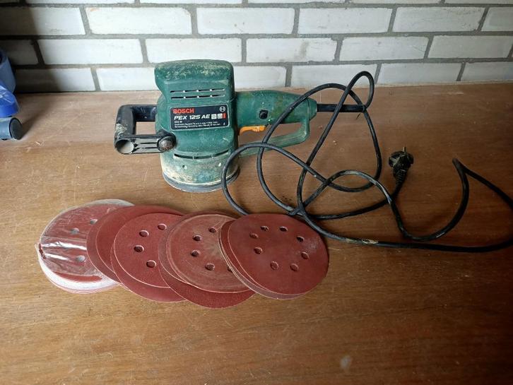 Excentrische Schuurmachine Bosch Pex 125 AE, Doe-het-zelf en Verbouw, Gereedschap | Schuurmachines, Gebruikt, Excentrische schuurmachine
