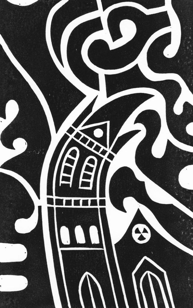 Martien Bakhuizen (eigen werk) - Kerk te Woerden, Antiek en Kunst, Kunst | Overige Kunst, Ophalen of Verzenden