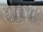 Antieke Kristallen Likeurglaasjes (16 stuks) - Geslepen Glas, Antiek en Kunst, Ophalen of Verzenden