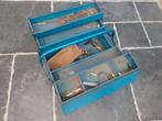 Blauwe Stalen Gereedschapskist (46,5L x 21,5B x 21H), Ophalen of Verzenden, Gevuld, Gebruikt