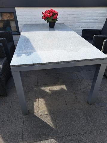 Granieten Tafel met Metalen Poten - 100x200cm beschikbaar voor biedingen