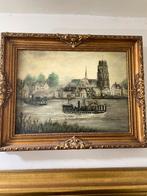 Schilderij dordrecht “ vroeger “, Antiek en Kunst, Kunst | Schilderijen | Klassiek, Ophalen of Verzenden