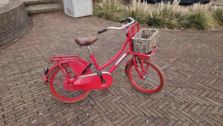 Poppal kinderfiets 20 inch - rood, Fietsen en Brommers, Fietsen | Meisjes, Gebruikt, 20 inch, Handrem, Ophalen