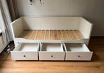 Ikea HEMNES bedbank van de Ikea met een matras, Huis en Inrichting, Ophalen, Eenpersoons, Wit, Zo goed als nieuw