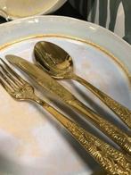 Bestekset Barok 18-delig Gold Antique, Verzenden, Nieuw, Rvs of Chroom, Vaatwasserbestendig