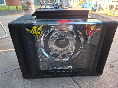 Hifonics subwoofer 400watt rms +versterker, Auto diversen, Autospeakers, Zo goed als nieuw, Ophalen of Verzenden