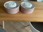 Set van 2 roze plafonnieres, Huis en Inrichting, Lampen | Lampenkappen, Ophalen, Overige kleuren, Rond, Zo goed als nieuw