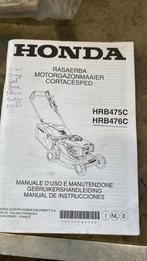 Honda HRB 475c / HRB 476c instructie boekje, Cirkelmaaier, Ophalen of Verzenden, Zo goed als nieuw
