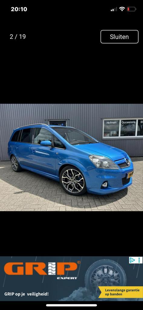 Opel Zafira 2.0 Turbo OPC 2006 Blauw, Auto's, Opel, Particulier, Zafira, ABS, Adaptive Cruise Control, Airbags, Airconditioning