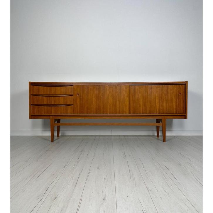 Vintage Scandinavisch Teak Sideboard Dressoir Ladekast Retro, Huis en Inrichting, Kasten | Dressoirs, Zo goed als nieuw, 200 cm of meer