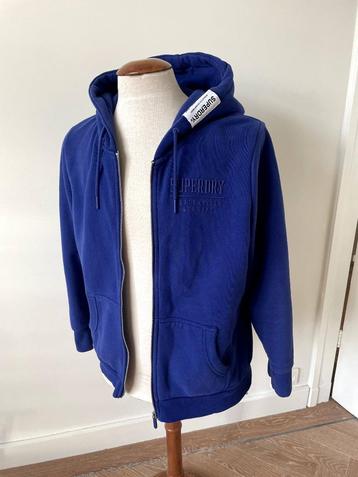 Superdry: Sweatvest met rits en capuchon. Maat M beschikbaar voor biedingen