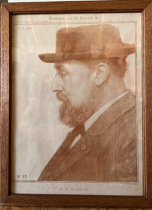 Mesdag Litho Jan Veth, Antiek en Kunst, Kunst | Tekeningen en Foto's, Ophalen of Verzenden