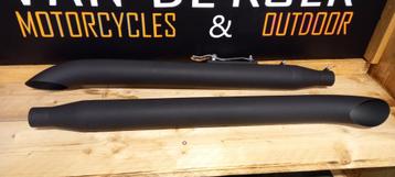 TURN OUT SHOVEL STYLE UNIVERSAL MUFFLER 30" LONG BLACK