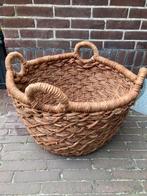 Vintage hout mand, Ophalen, Gebruikt, Mand, Rond