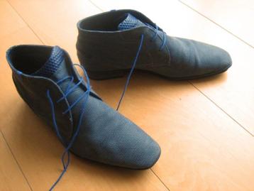 Blauw leren enkelschoen FLORIS VAN BOMMEL 44-45 snazzeys beschikbaar voor biedingen