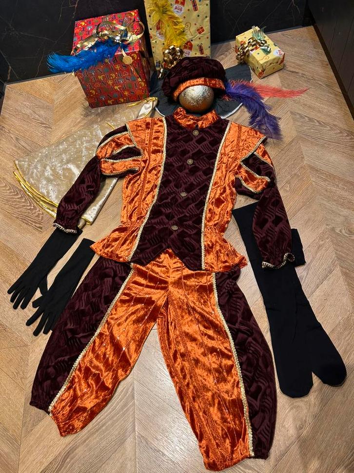 Pietenpak luxe bruin uniek handwerk maat 152 Sinterklaas, Diversen, Sinterklaas, Nieuw, Ophalen of Verzenden
