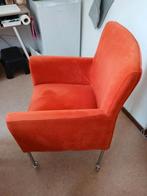 Oranje Terra kleur eetkamer stoelen op wieltjes 6 stuks, Huis en Inrichting, Fauteuils, Ophalen, Zo goed als nieuw, Minder dan 75 cm