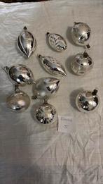 Doos 5 Mooie Set Oude Zilveren Kerstballen, Ophalen of Verzenden, Gebruikt