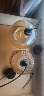 Twee gebruikte hanglampen van Kwantum, Gebruikt, Ophalen of Verzenden, Glas, Modern