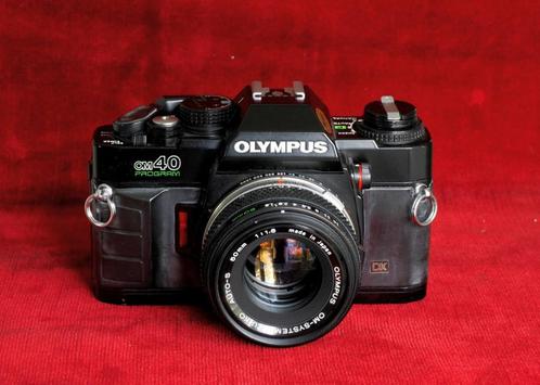 Olympus OM40 Progam, uitstekende staat, Audio, Tv en Foto, Fotocamera's Analoog, Gebruikt, Spiegelreflex, Olympus, Ophalen of Verzenden