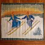 Antieke (1919) Zweedse Muurschildering Sami Ski Winter, Antiek en Kunst, Ophalen of Verzenden