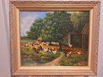 Schilderij met kippen., Ophalen