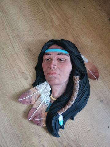 Wand decoratie Indiaan keramiek  beschikbaar voor biedingen