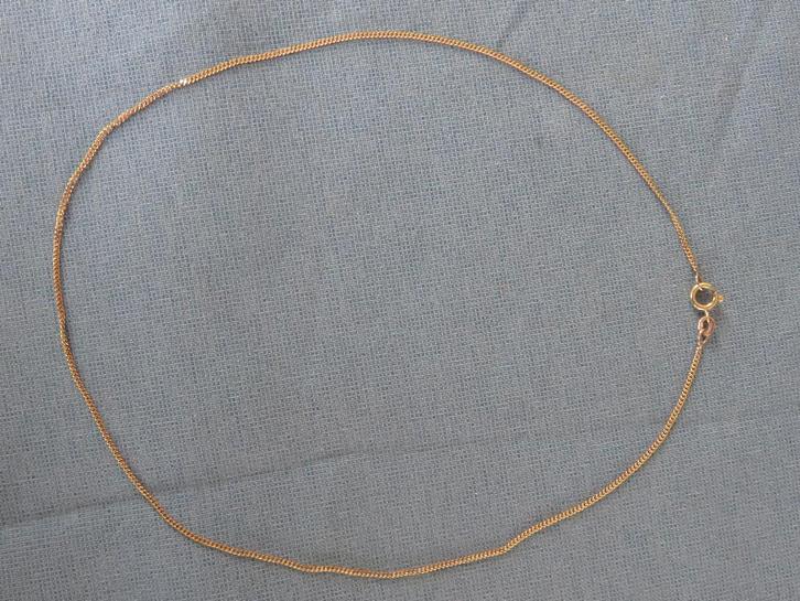 Halsketting in 14 karaat goud - 20e eeuw, Sieraden, Tassen en Uiterlijk, Kettingen, Zo goed als nieuw, Goud, Goud, Ophalen of Verzenden