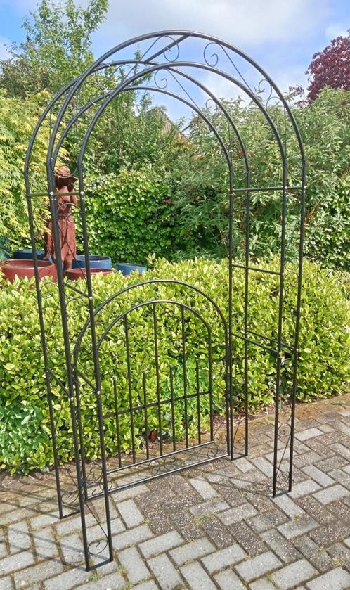 Degelijke nieuwe ijzeren rozenboog met poort nieuw., Tuin en Terras, Tuinwanddecoratie, Nieuw, Ophalen