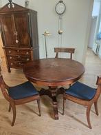 Antiek biedermeier eettafel set, Huis en Inrichting, Complete eetkamers, Ophalen of Verzenden, Zo goed als nieuw
