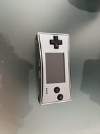 Game Boy Micro silver, Ophalen of Verzenden, Gebruikt, Game Boy Micro