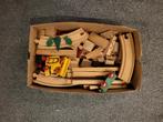 Houten Treinbaan met Treintjes en Boompjes, Kinderen en Baby's, Speelgoed | Houten speelgoed, Ophalen of Verzenden
