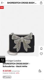 Nieuwe zwarte tas met zilveren strik van Kurt Geiger, Sieraden, Tassen en Uiterlijk, Tassen | Damestassen, Ophalen of Verzenden