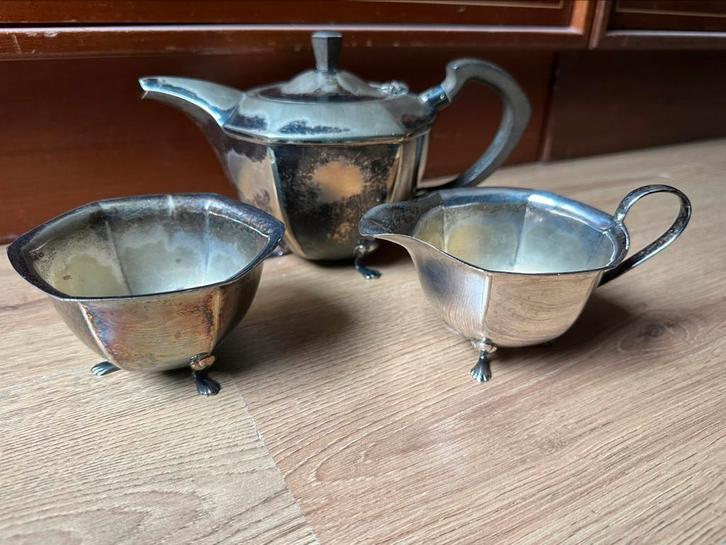Yeoman plate verzilverde thee set., Antiek en Kunst, Antiek | Goud en Zilver, Ophalen of Verzenden